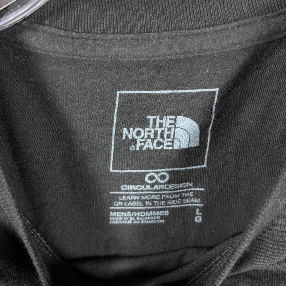 The North Face‎ Mens Logo T Shirt Black Circular Design Cotton Size L